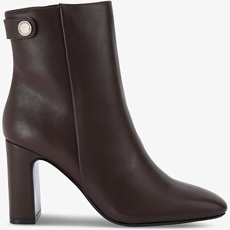 Carvela Womens Dark Brown Jackpot Block-Heel Faux-Leather Ankle Boots Eur 36 / 3 Uk Women