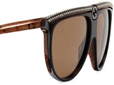 Thumbnail for your product : Gucci Eyewear Crystal Embellished Oversized Sunglasses