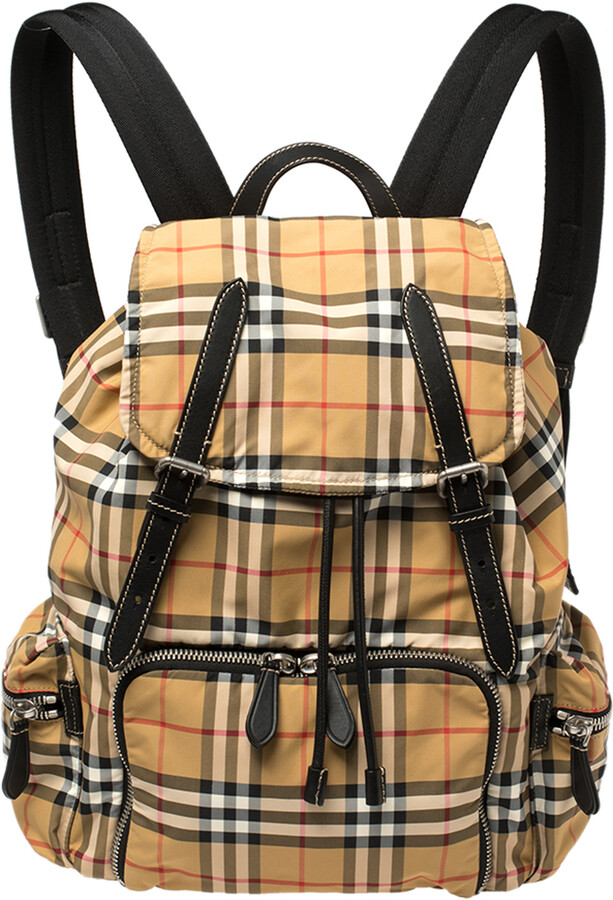 blue burberry backpack