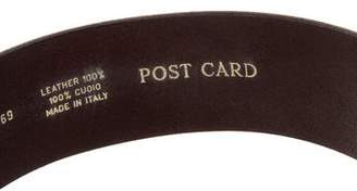 Post Card Wide Leather Belt