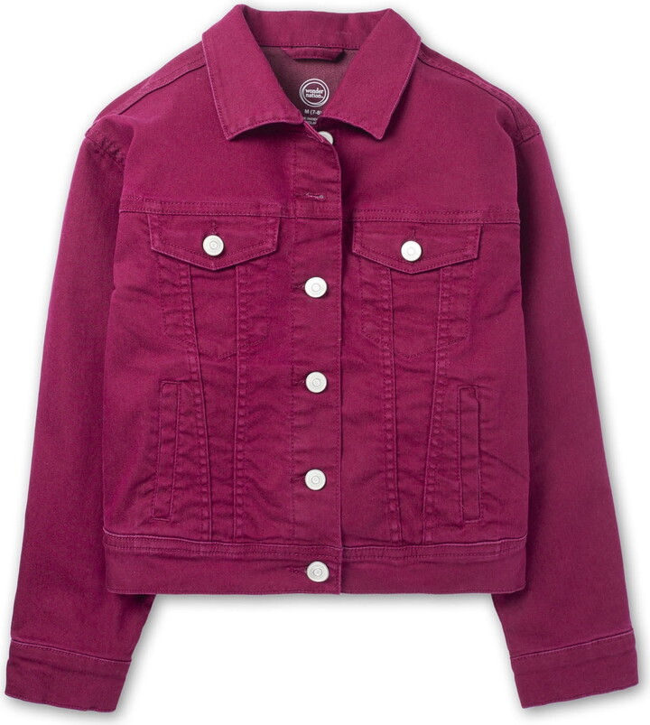 Wonder Nation Girls Denim Jacket, Sizes 4-18 & Plus