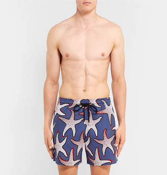 Vilebrequin Mahina Mid-Length Printed Swim Shorts - Men - Navy