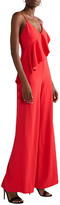 Thumbnail for your product : Alice + Olivia Keeva Ruffled Crepe Wide-leg Jumpsuit