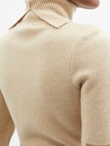 Thumbnail for your product : Victoria Beckham Double-faced Wool-blend Rollneck Dress - Cream Brown
