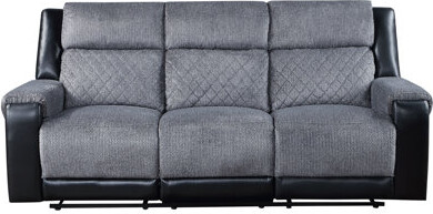 Latitude Run ALICIA GREY/BLACK RECLINING SOFA And LOVESEAT
