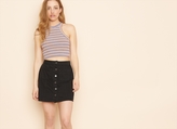 Thumbnail for your product : Garage Striped Ribbed Sport Neck Cropped Tank