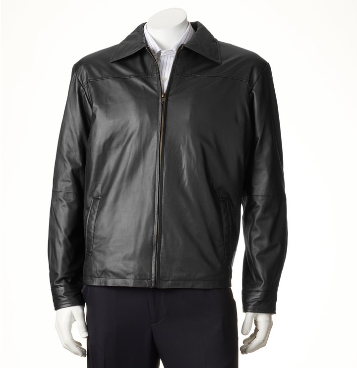 Men's Excelled New Zealand Lamb Leather OpenBottom Jacket ShopStyle