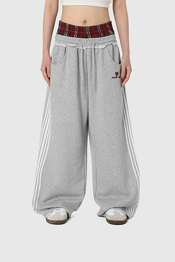 Aelfric Eden Double Waist Baggy Sweatpants in Grey
