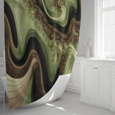 East Urban Home Abstract Shower Curtain