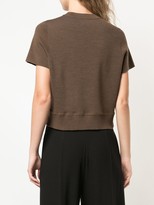 Thumbnail for your product : Proenza Schouler Cropped Merino Short Sleeve crew neck