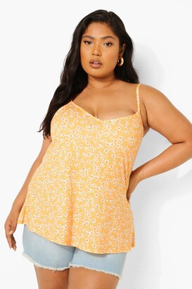 boohoo Plus Ditsy Floral Swing Cami