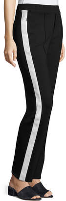 Moncler Stretch Jersey Side-Stripe Pants, Black