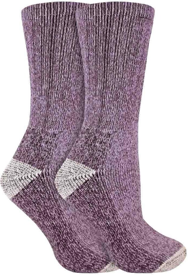 Sock Snob 2 Pack Cushioned Heel & Toe Thermal Wool Hiking Socks ShopStyle