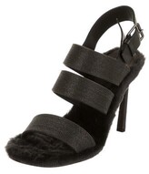 Thumbnail for your product : Brunello Cucinelli Monili Leather Slingback Sandals Grey