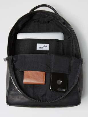 Frank and Oak The Boulevard Leather Backpack in Black