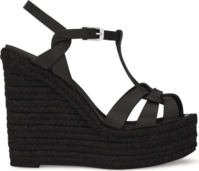 Saint Laurent Tribute Espadrille Wedge Heels 40 ShopStyle