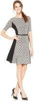Thumbnail for your product : Jessica Howard Petite Graphic-Print Colorblock Dress