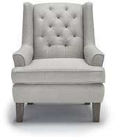 Thumbnail for your product : Jermaine Wingback Chair Gracie Oaks Body Fabric: Sand Beige-23539, Leg Color: Distressed Pecan