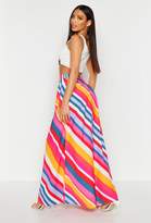 Thumbnail for your product : boohoo Bold Stripe Floor Sweeping Maxi Skirt