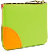 Thumbnail for your product : Comme des Garcons Panelled Mini Leather Coin Purse - Pink Multi
