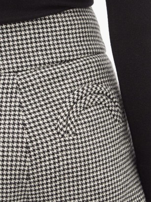 BLAZÉ MILANO Kismet Waist-panel Wool-blend Houndstooth Trousers - Black Multi