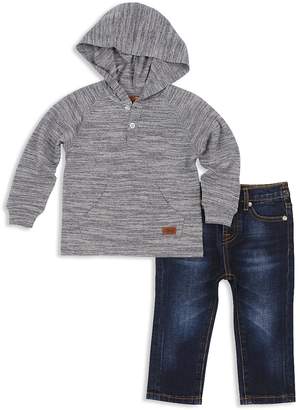 7 For All Mankind Boys' Hooded Henley & Jeans Set - Baby