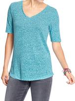 Thumbnail for your product : Old Navy Women's Linen-Blend V-Neck Tees