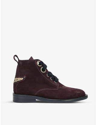 Zadig & Voltaire Laureen lace-up suede ankle boots