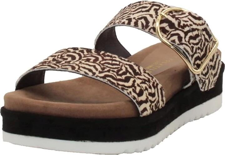 Very Volatile Women's Amyjane Calf Hair Double Strap Platform Sandal