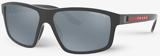 Prada Linea Rossa PS 02XS 60 square-frame acetate sunglasses