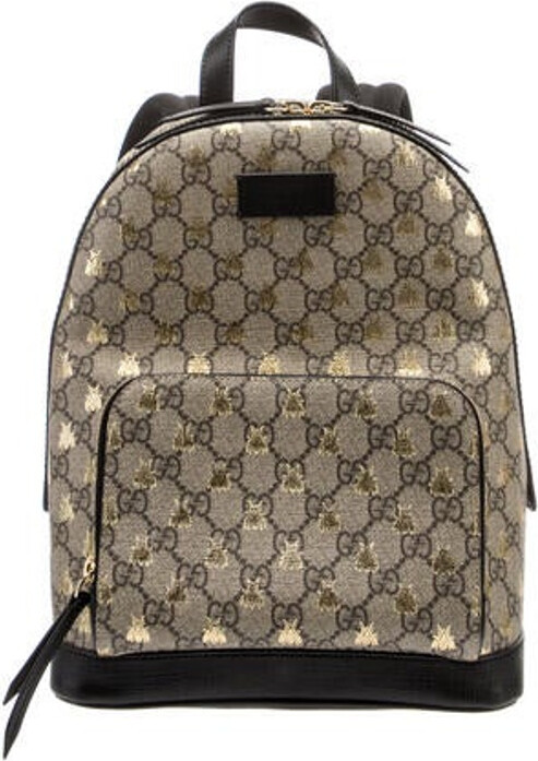 Gucci Beige/Brown Bee Embroidered GG Supreme Canvas and Leather Small Day  Backpack Gucci | The Luxury Closet