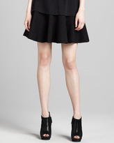 Thumbnail for your product : Halston Double-Face Suiting Circle Skirt, Black
