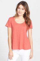 Thumbnail for your product : Eileen Fisher U-Neck Organic Linen A-Line Tee