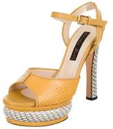 Thumbnail for your product : Chrissie Morris Python Farrah Sandals Yellow Python Farrah Sandals
