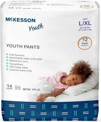 McKesson Youth Pants, Overnight Pull Up Pants - Size L/XL, 60-120