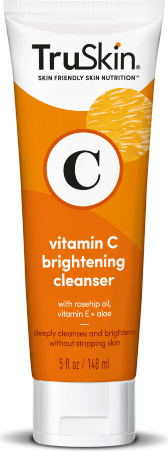 TruSkin Vitamin C Brightening Cleanser For Face – With Vitamin C, Vitamin E, Rosehip Oil, Aloe Vera – Deep Clean and Refresh, 5 fl oz