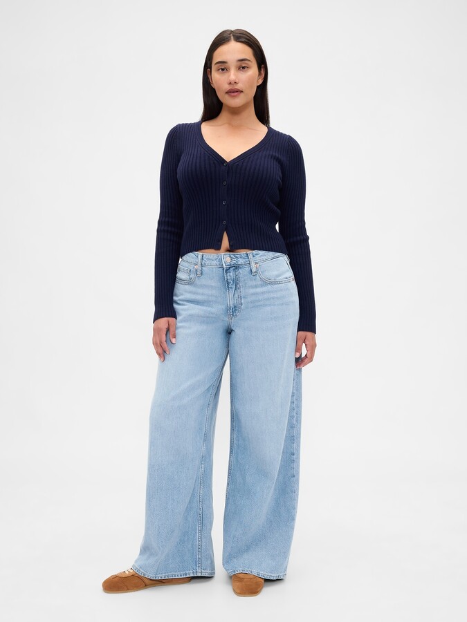 Gap Curvy Mid Rise UltraSoft Baggy Jeans