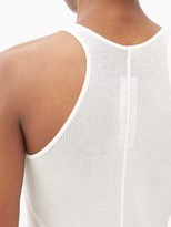 Thumbnail for your product : Rick Owens Curved-hem Ribbed-jersey Tank Top - Ivory