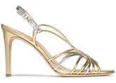 Diane Von Furstenberg Two-Tone Metallic Leather Sandals