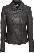 Thumbnail for your product : Muu Baa Muubaa Almora Zip-detailed Crinkled-leather Biker Jacket