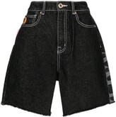 Thumbnail for your product : AAPE BY *A BATHING APE® High-Waisted Denim Shorts