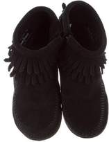 Thumbnail for your product : Minnetonka Girls' Fringe-Trimmed Suede Shoes