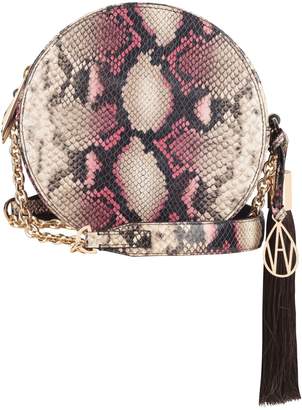 Amanda Wakeley Raspberry Python Round Shoulder Bag