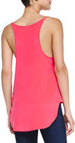 Thumbnail for your product : Amanda Uprichard Loves Cusp Crossover Draped Charmeuse Tank Top, Electric Rouge