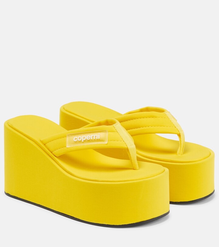 platform yellow sandals