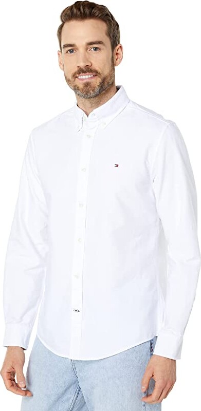 Tommy Hilfiger New England Solid Oxford Button-Down Shirt in Custom Fit -  ShopStyle
