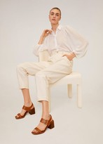 mango buckle leather sandals