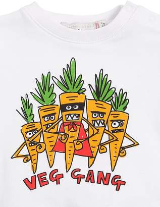 Stella McCartney Kids Carrots Print Cotton Sweatshirt