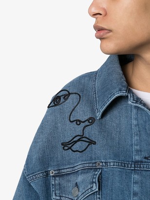 Moschino Embroidered Denim Jacket