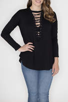 Thumbnail for your product : Cherish Lace Up V Neck